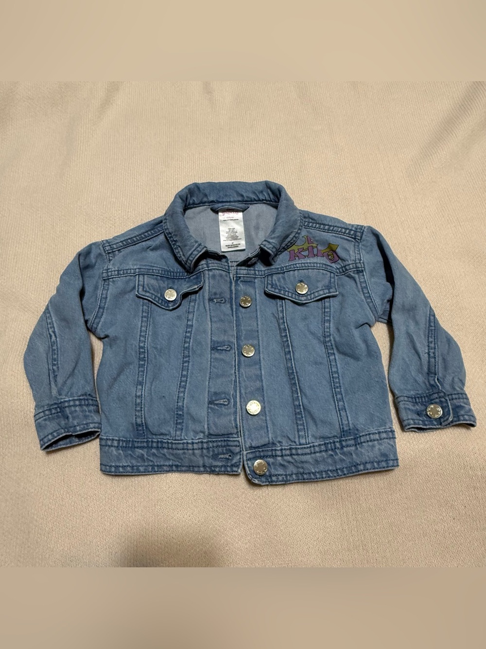 Disney Blue Kids Denim Jacket with‎ Embroidered Graphic size 2T - Picture 9 of 9